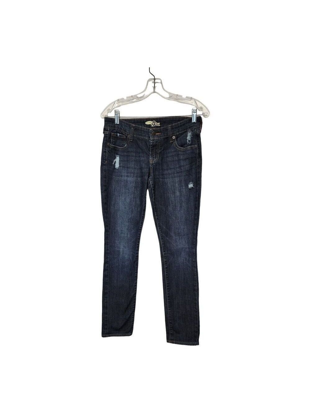 Old Navy Women's Size 2 The Diva Dark Blue Denim Jeans Slim Skinny Leg